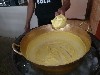 Hand churned mango ice cream
