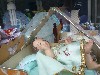 Figure of baby Jesus in shop window