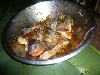 Chopped piranha in its marinade