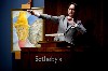 Tobias Meyer taking bids at Sotheby&rsquo;s for a Grigoriev painting.