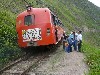 A scheduled stop to switch tracks