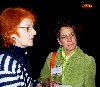 Astrid Hiemer networks with the artist Susan Belton.