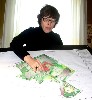 Artistic director and CEO of Berkshire Theatre Festival, Kate Maguire, points out renovations in progress on the Stockbridge campus.