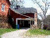 The entrance to the Unicorn Theatre located on the side of the Mellon Barn.