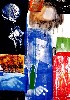This silk screen collage by Robert Rauschenberg included an image of President Kennedy appropriated from the front page of the Daily News.