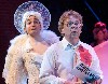 Angel and Jerry:� �Jared Troilo (left) and Michael Fennimore (right, as Jerry Springer) in the dream-like second act.