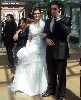 The couple on their day of days.
