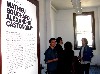 A room displaying the project of Mathieu Bouchard and Alexandre Castonguay.