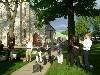 Jamming in the church yard.