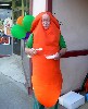 Promoting local carrot cake.