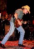 Leaning into a riff.