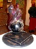 A steel and glass sculpture by the Williamnstown artist Len Poliandro.