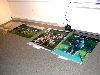 Big format photos of man and amusements parks.