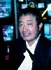 Nam June Paik during an opening at Holly Solomon Gallery in New York City. 