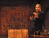 David Adkins is delightful as Teddy the business manager of the Faith Healer at the Berkshire Theatre Festival�s Unicorn Theatre. Plays to July 4. Jaime Davidson Photo.