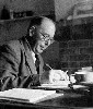 C.S. Lewis penned many famous books. He is seen here in his office.
