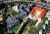 Aerial View of the Jewish Museum in Berlin. Notice the zigzag new structure that is according to its architect Daniel Libeskind a deconstructed Star of David.