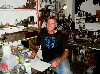 The artist Dan Field in his shop/ studio Widgitz on Eagle Street.