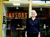 Jane in front of the new venture Hudson&rsquo;s in Williamstown.