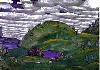 A design for the set of the 1913 production of "Le Sacre du Printemps" by Nicholas Roerich.