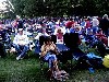 The lawn was full as far as the eye can see.