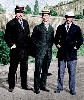 Left to right Diaghilev, Nijinsky and Stravinsky.