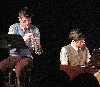 The Gay Agenda uses Broadway musicals as a tool to subvert America. Seen here are Micah Bucey and Nicholas Williams.