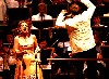 In last season&rsquo;s Tanglewood performance of "Eugene Onegin" Rene Fleming was placed up front as Sir Andrew Davis conducted. BSO photo by Hillary Scott.