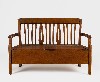 Entry Bench for the Robert R. Blacker House, 1908-09, Made by Peter and John Hall, Teak and Ebony