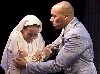 Emily Hagburg and Gabriel Portuondo as Isabella and Angelo.