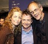 Lea Thompson seen here with Michael J. Fox and Christopher Lloyd in Back to the Future. Photo from the DVD Launch Party, December 16, 2002