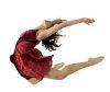 The dancers flew through the air.