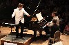 Conducting fellow Ryan McAdams with Peter Serkin at the piano peform Stravinsky.