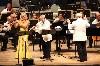 Leonard Slatkin conducted Sir James and Lady Bonnie Galway during an anniversary duet. Hillary Scott photo.