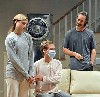 The Krebs family is dysfunctional. Rebecca Brooksher, Ryan Spahn, and Michel Gill.