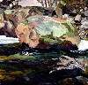 Klein paints directly from nature.