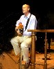 During encores he performed six more songs to make it up to the thousands held up in a huge traffic jam.
