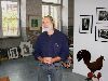 Gallerist Ralph Brill in his space in the Eclipse Mill.