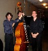 Back stage with Robert Black and the brothers Landes, Garah and Gregory.