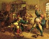 John Quidor (1801-1881)
Antony Van Corlear Brought Into the Presence of Peter Stuyvesant, 1839,
Oil on Canvas