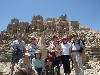 Our pre-trip group amid statues of gods