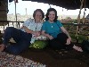 Channing (r) and I enjoying the outdoor canopy