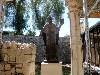 Statue of St. Nicholas at church entrance