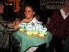 Serving the cupcakes.
