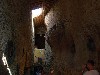 A gallery and home in Minerve, built into the medieval village walls.