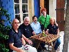 On the last day in front of Maison Endriss: Werner, Charles, Takata, Astrid, and Christine.