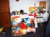 Kalman Maklary&rsquo;s paintings in progress at the studio.