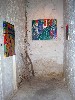 Kochsomrong&rsquo;s paintings. "Paraza" was hung at the center of the alcove.