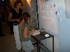 Guests at the opening were invited to participate and expand the installations.