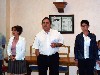 The Mayor of Paraza, Monsieur Francis Garcia, and his staff are welcoming our group.